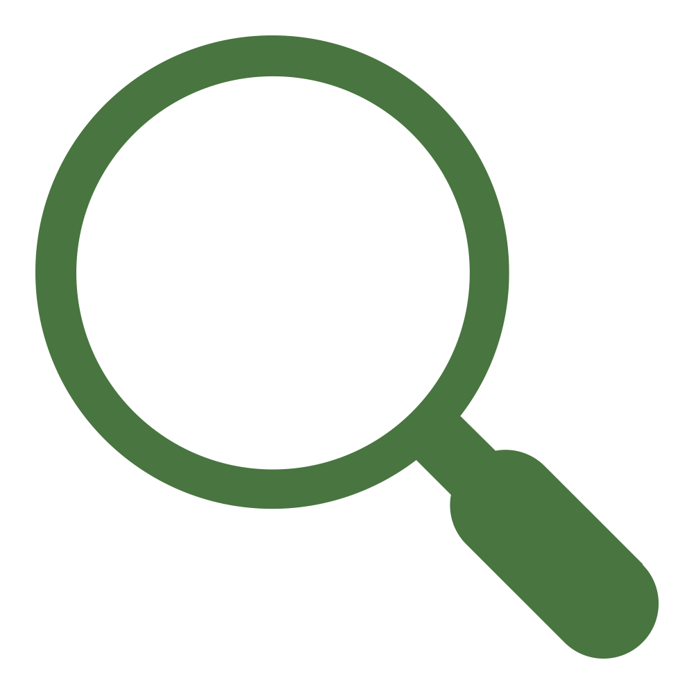 Green magnifying glass